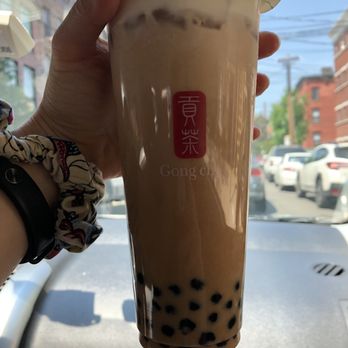 Gong Cha - Dirty Brown Sugar Milk Tea W/ Pearls & Milk Foam () - Bubble Tea Near Me - Hoboken, New Jersey