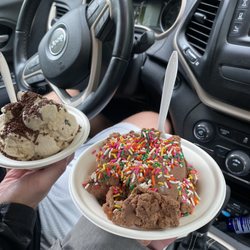 Deer Cap Ice Cream - Campfire smores and chocolate peanut butter cookie dough