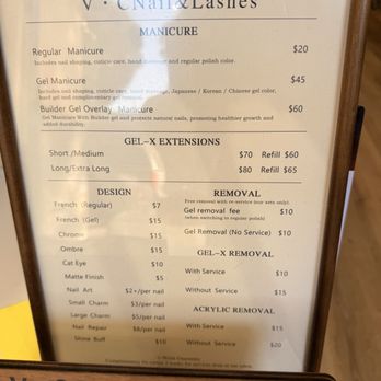 VC Nail & Lashes - Price list - Nail Salons Near Me - Temple City, California