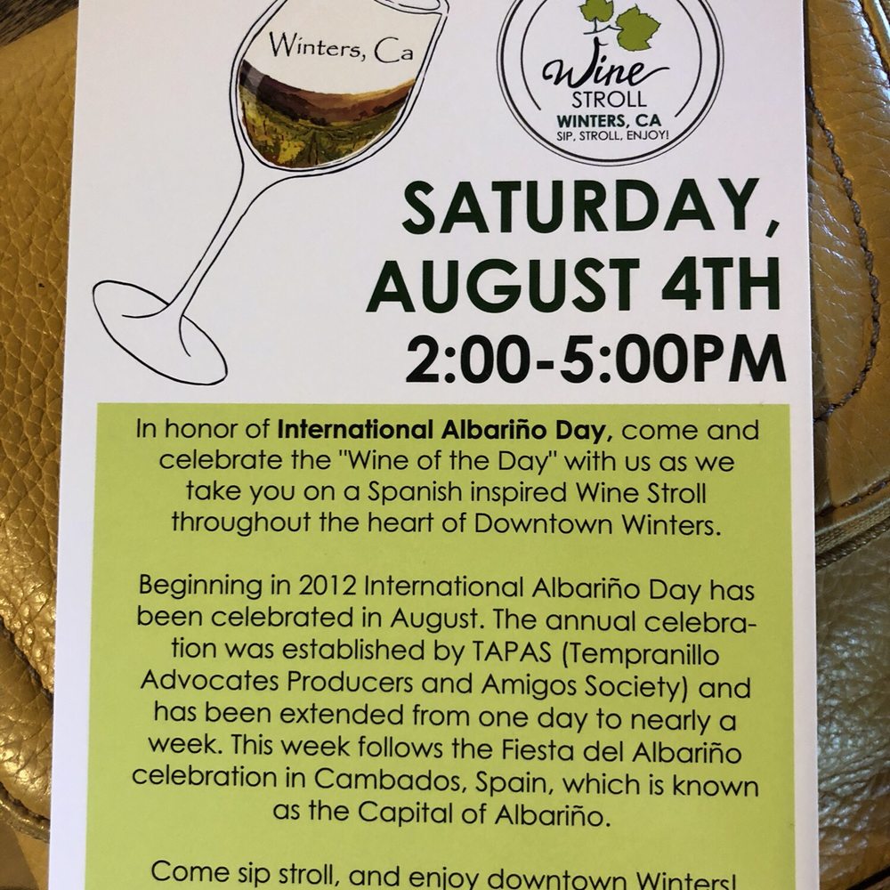 Steady Eddy's Coffee House - Community event Saturday August 4,  2- 5pm wine Stroll for varietal Albariño- downtown Winters, CA. Near UC Davis & Lake Berryessa. - Coffee & Tea Near Me - Winters, California