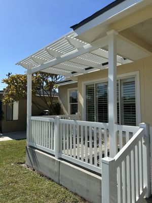 Patio Decks & Railings - Why settle good when you can get fantastic. We offer customized solutions for all of our clients and look forward to helping you with your next project! Give us a call today to book your free consultation today! We are custom fabricators for your vinyl needs. Only use top quality vinyl and offer different colors and designs. We will do our best to make your home look fantastic help you find what your looking for.Fantastic vinyl fencing is a certified Duramax dealer. Lic#1106901 Patio Decks & Railings - Why settle good when you can get fantastic. We offer customized solutions for all of our clients and look forward to helping you with your next project! Give us a call today to book your free consultation today! We are custom fabricators for your vinyl needs. Only use top quality vinyl and offer different colors and designs. We will do our best to make your home look fantastic help you find what your looking for.Fantastic vinyl fencing is a certified Duramax dealer. Lic#1106901