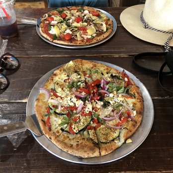 V Pizza - Vegetariana with vegan cheese and the Napoli pizza. Our chef, Floria, was excellent! - Pizza Near Me - Jacksonville Beach, Florida V Pizza - Vegetariana with vegan cheese and the Napoli pizza. Our chef, Floria, was excellent! - Pizza Near Me - Jacksonville Beach, Florida