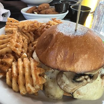 MeMe's Cafe - Mushroom Swiss burger - American Near Me - Springdale, Utah MeMe's Cafe - Mushroom Swiss burger - American Near Me - Springdale, Utah