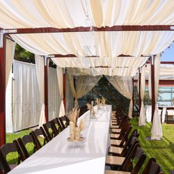 Azteca Party Rentals - Pergola rentals perfect for your next sit down dinner