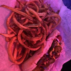West Hill Grill - This is the hot dog with fries.