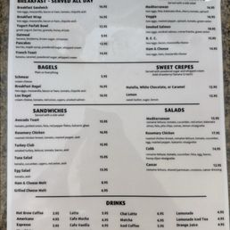 Full menu
