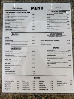 Menu photo 2 Cafe Anula Los Angeles, CA