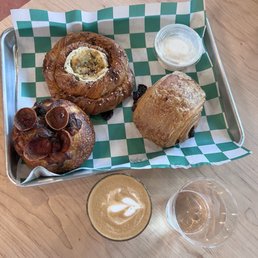 1Chocolate Fudge Croissant$7.00 1 Everything Bagel Croissant$7.00 1 Pizza Bagel$8.25 1 Cortado$4.50 1 Small Cucumber Ranch Schmear $4.00 1Chocolate Fudge Croissant$7.00 1 Everything Bagel Croissant$7.00 1 Pizza Bagel$8.25 1 Cortado$4.50 1 Small Cucumber Ranch Schmear $4.00