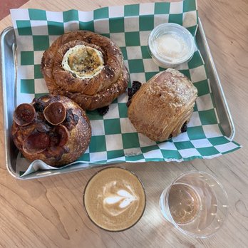 Rockman Coffee and Bakeshop - 1Chocolate Fudge Croissant$7.00 1 Everything Bagel Croissant$7.00 1 Pizza Bagel$8.25 1 Cortado$4.50 1 Small Cucumber Ranch Schmear $4.00 - Coffee & Tea Near Me - Austin, Texas Rockman Coffee and Bakeshop - 1Chocolate Fudge Croissant$7.00 1 Everything Bagel Croissant$7.00 1 Pizza Bagel$8.25 1 Cortado$4.50 1 Small Cucumber Ranch Schmear $4.00 - Coffee & Tea Near Me - Austin, Texas