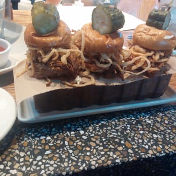 Whiskey Cake - 3 LITTLE PIGS...PULL PORK SLIDERS - New American Near Me - Plano, Texas Whiskey Cake - 3 LITTLE PIGS...PULL PORK SLIDERS - New American Near Me - Plano, Texas