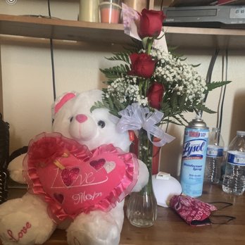 Avas Flowers - 3 red roses and a Teddy Bear. - Florists Near Me