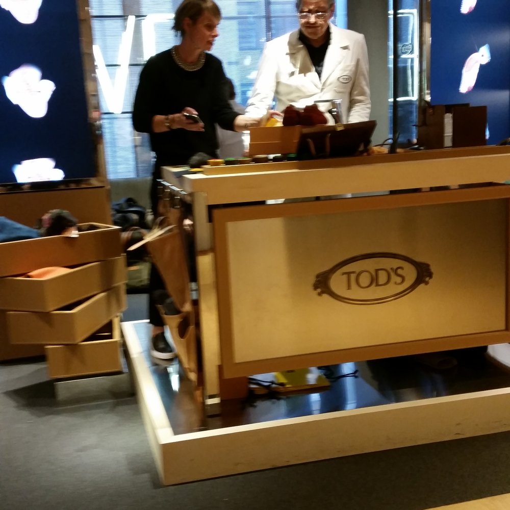 Selfridges - The Tod's people in the house, doing some personalizing of their excellent drivers for customers. - Department Stores Near Me - London, LND Selfridges - The Tod's people in the house, doing some personalizing of their excellent drivers for customers. - Department Stores Near Me - London, LND
