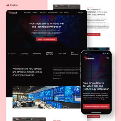 WebXd - Website design for Constant Technologies, Inc. Constant Technologies, Inc. is a single source for video wall and technology integration. - La Jolla, CA