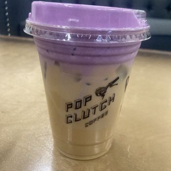 Pop Clutch Coffee - Ube latte - Coffee & Tea Near Me - Redlands, California Pop Clutch Coffee - Ube latte - Coffee & Tea Near Me - Redlands, California
