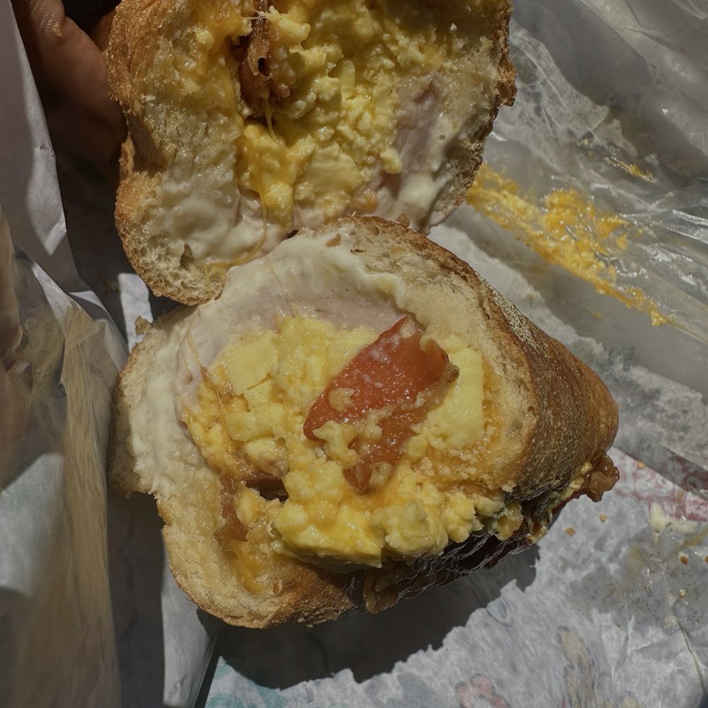 Wawa - Scrambled eggs, honey turkey, and bacon with garlic aioli on hero bread. - Gas Stations Near Me - Hamilton, New Jersey