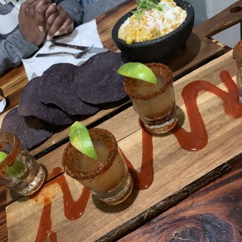 Tostadas - Shooters, tasted like mini watered down margaritas - Breakfast & Brunch Near Me - San Jose, California