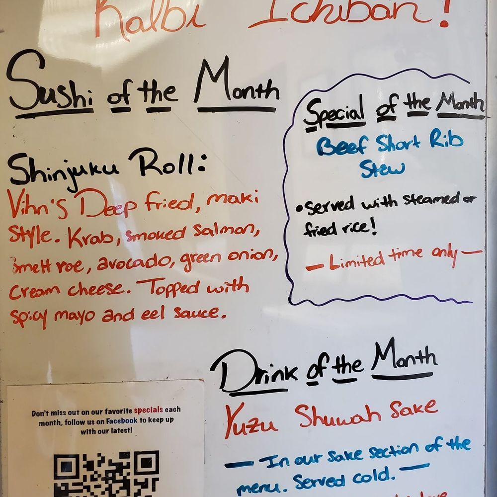 Specials menu. Don't pass it by, ya may regret missing these options.