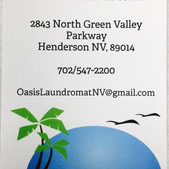 Oasis Laundromat - Business Card - Laundromat Near Me - Henderson, Nevada