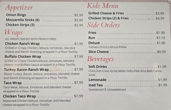 Menu photo 1 Edinburgh Diner Edinburgh, IN