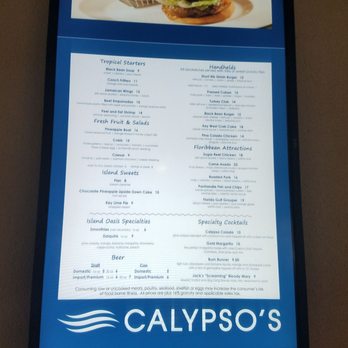 Calypso's Pool Bar & Grille - Menu (be aware there is an automatic 16% gratuity charge added to your order) - Cocktail Bars Near Me - Orlando, Florida Calypso's Pool Bar & Grille - Menu (be aware there is an automatic 16% gratuity charge added to your order) - Cocktail Bars Near Me - Orlando, Florida