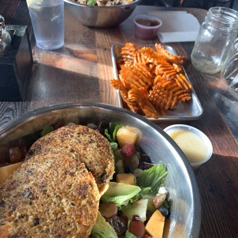 Stooges - These salads were amazing. And I am still dreaming about those sweet potato waffle fries!!! - American Near Me - Lockport, New York Stooges - These salads were amazing. And I am still dreaming about those sweet potato waffle fries!!! - American Near Me - Lockport, New York