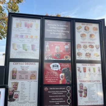 Stockton Coffee - menu as of november 30th, 2024 - Coffee & Tea Near Me - Stockton, California