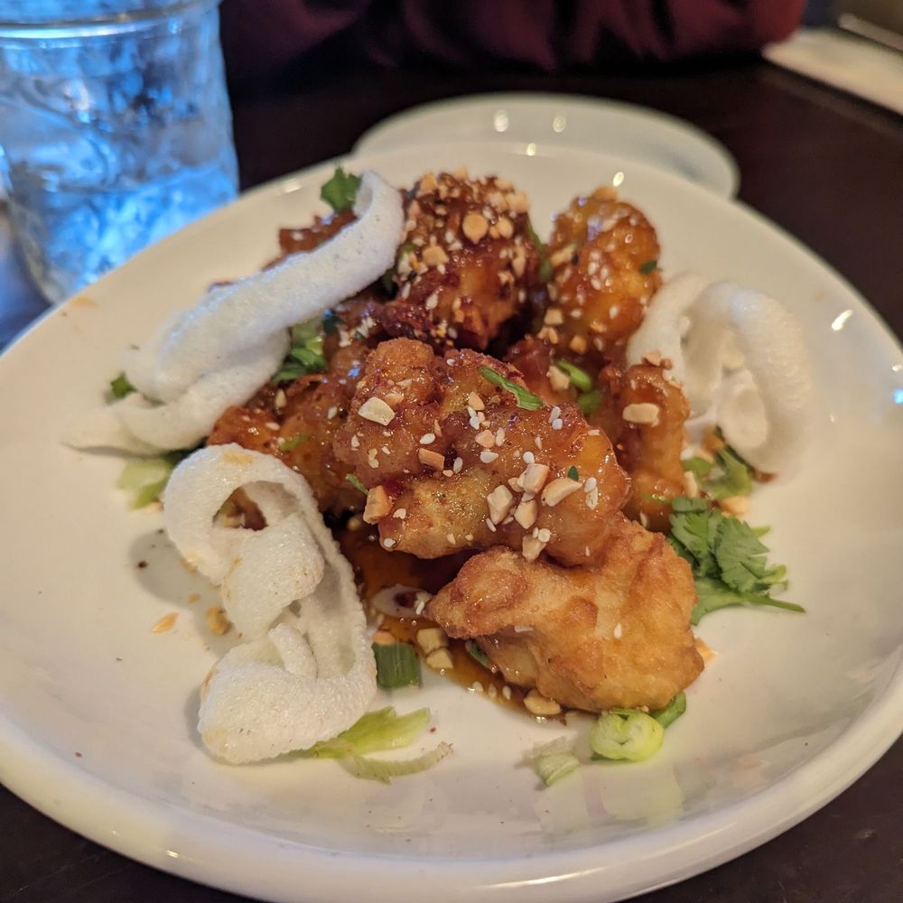 Jake's on the Water - Kung pao cauliflower - New American Near Me - Potsdam, New York Jake's on the Water - Kung pao cauliflower - New American Near Me - Potsdam, New York