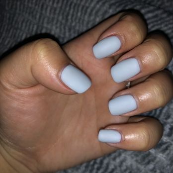 Nail Envy - Matte light blue gel manicure - Nail Salons Near Me - Henderson, Nevada
