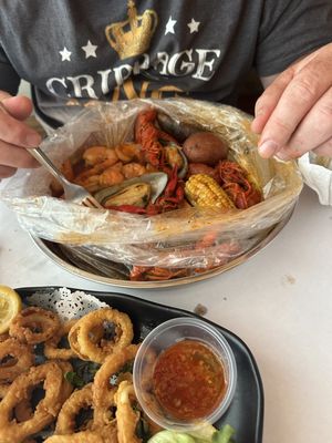 Shaking seafood by null