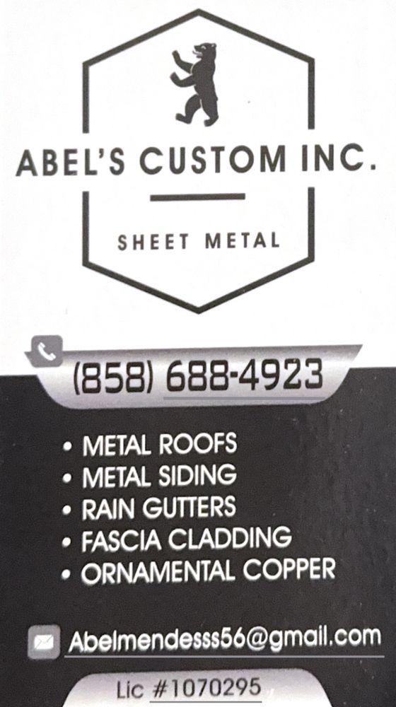 Slide of Abel’s Custom Sheet Metal