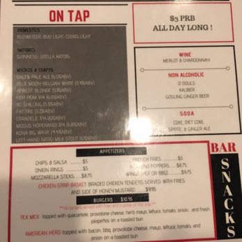 Tarantula Billiards - Menu - Pool Halls Near Me - Denver, Colorado