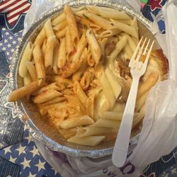 Lenny and Johns Pizzeria - Vodka Chicken Parmigiana with penne