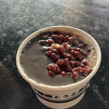 Fujiwara Tofu Cafe - Tofu pudding with double toppings, black sesame and red bean - Bubble Tea Near Me - El Monte, California