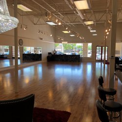Dance Vision Studios - Chandelier and wingback chairs