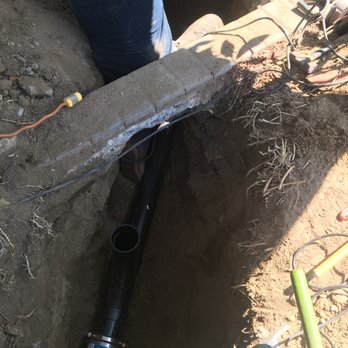The Drain Defender - New pipe going in after removing section of clay pipe - Plumbing Near Me - Burbank, California The Drain Defender - New pipe going in after removing section of clay pipe - Plumbing Near Me - Burbank, California