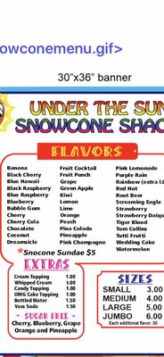 Menu photo 4 Under The Sun Sno Shack St. Louis, MO Menu photo 4 Under The Sun Sno Shack St. Louis, MO