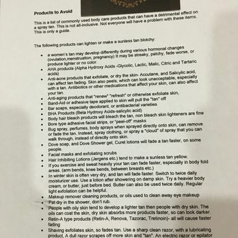 Glow Jardín - Products to avoid - Spray Tanning Near Me