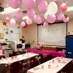 Party stars and glitter - Baby shower for a young lady on her lunch break. Brought the party to her employment.
