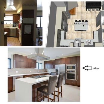 SRK Construction - a kitchen before and after remodeling - General Contractors Near Me - North Hollywood , California