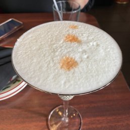 Christmas version of a Pisco Sour. Christmas version of a Pisco Sour.