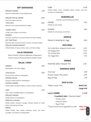 Menu photo 1 Lucy's Fountainhead Cafe Tempe, AZ