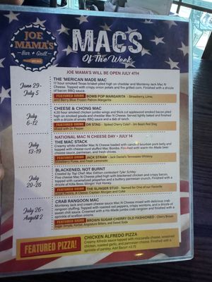 Menu photo 2 Joe Mamas Colgate, WI