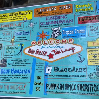 High Roller Tiki Lounge - Tiki menu - Tiki Bars Near Me - Solvang, California High Roller Tiki Lounge - Tiki menu - Tiki Bars Near Me - Solvang, California