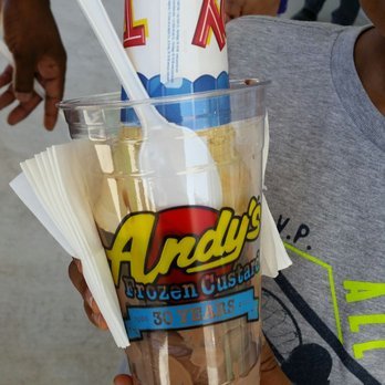 Andy's Frozen Custard - This is a jumbo custard $3.49... we didn't realize it was so huge!!! - Desserts Near Me - Grapevine, Texas Andy's Frozen Custard - This is a jumbo custard $3.49... we didn't realize it was so huge!!! - Desserts Near Me - Grapevine, Texas