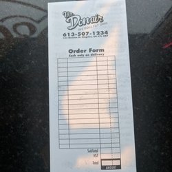 Mr Donair - Back menu