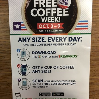 7-Eleven - FREE Coffee week Oct. 3-9 with 7Eleven App - Convenience Stores Near Me - Santee, California 7-Eleven - FREE Coffee week Oct. 3-9 with 7Eleven App - Convenience Stores Near Me - Santee, California