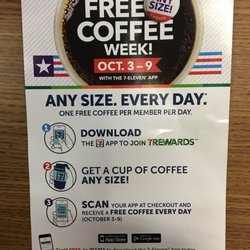 FREE Coffee week Oct. 3-9 with 7Eleven App