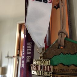 Renegade 3-Mile Trail Run Challenge - My little medal.