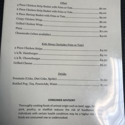 Tug's - Lunch menu Second Page