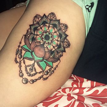 Laughing Buddha Seattle - Side of thigh tattoo - Tattoo Near Me - Seattle, Washington Laughing Buddha Seattle - Side of thigh tattoo - Tattoo Near Me - Seattle, Washington